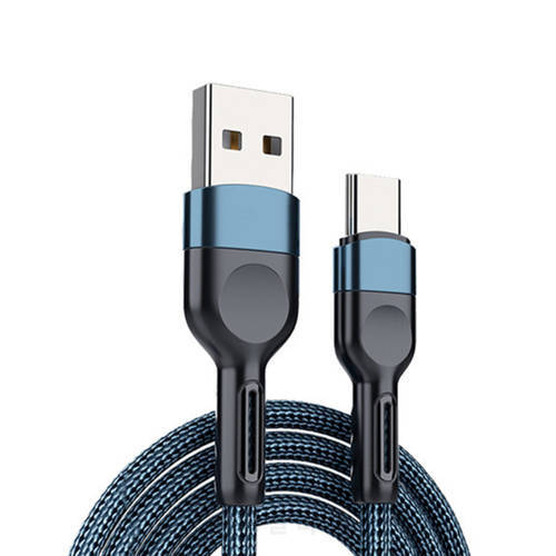 Stable Transmission USB To Type C Data Cable Home Nylon Braided Phone Tablet Fast Charging Office Travel Durable Fit For Android