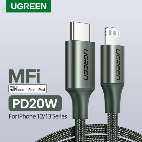 UGREEN MFi USB C to Lightning Cable 20W PD for iPhone 14 13 12 Pro Max Plus Type C Fast Charging for iPad Mini Phone Data Cable