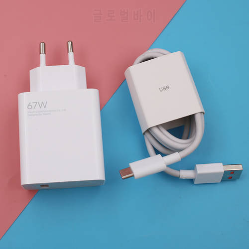 Original For Xiaomi Mi 11 Pro 11S MIX 67W Turbo Charger Wall Adapter Fast Charge 6A USB Type Cable For Redmi Note 10 K40 Pro