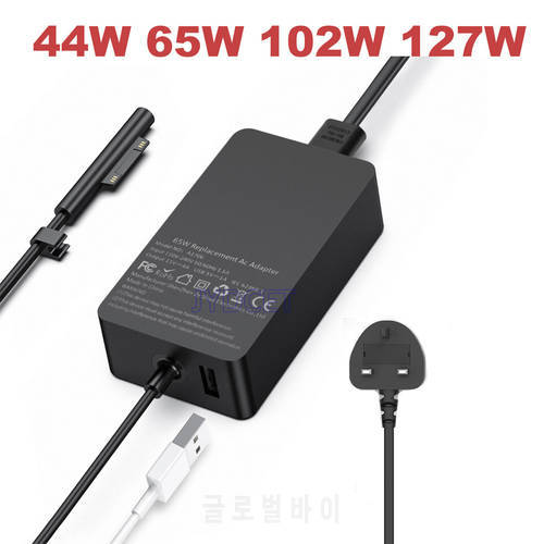 127W 102W 65W 44W Power Adapter Fast Charger for Microsoft Surface Pro 7/6/5/4/3, Surface Book 3 Laptop/Tablet with USB Charger