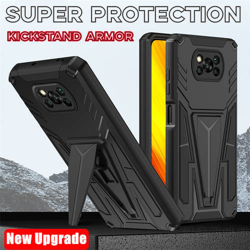 ShockProof Armor Case For Xiaomi Mi 12 12X Mi12 12S Poco X3 M4 Pro NFC Anti Shock Magnet Portrait KickStand Shell Case Cover