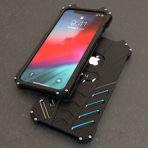 Shockproof Armor Case For iPhone 12 Pro Max Mini iPhone 6 6S 7 8 Plus 11 5s Case Metal Back Cover Stand Case For iPhoneXR XS Max