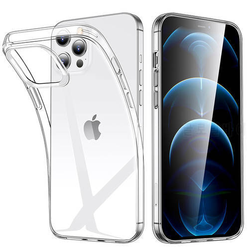 Ultra Thin Clear Case For iPhone 13 12 11 Pro XS Max XR X TPU Silicone For iPhone 12 13 Mini 6 7 8 Plus Back Cover Phone Case