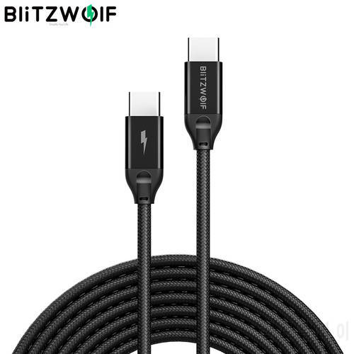 BlitzWolf BW-HDC3 100W USB C to USB Type C Cable PD Quick Charging USBC PD Fast Charger Cord 10Gbp 4K@60Hz Video Sync Data Cable