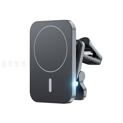 Car Charger Magnetic Wireless Car Mount Charger Safe Auto-Alignment Air Vent Holder Windshield Dashboard Charger