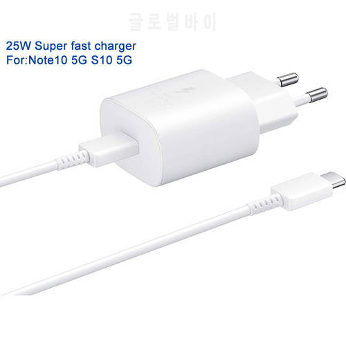 25W Fast Charge Charger EP-TA800 For Samsung GALAXY Note10 Note10 Plus S10 A60 A70 A80 Note 20 Ultra Quick Charge QC3.0