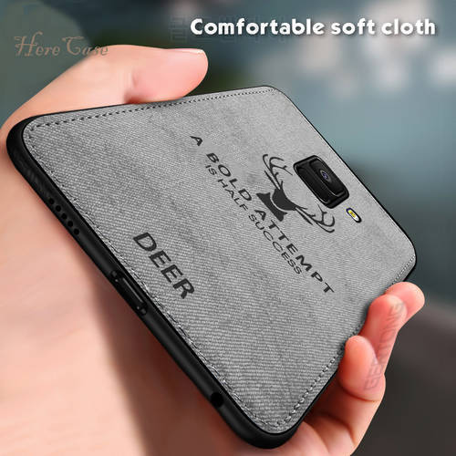 Cloth Texture Deer 3D Soft TPU Case For Xiaomi 11 10 10T 10S Built-in Magnet Plate Case For Redmi K30 K40 9 9A 9C Note 11 Pro