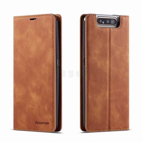 Flip Stand Case For Samsung Galaxy A80 Case Leather Luxury Wallet Stong Magnetic Cover For Samsung A80 A 80 Case Stand