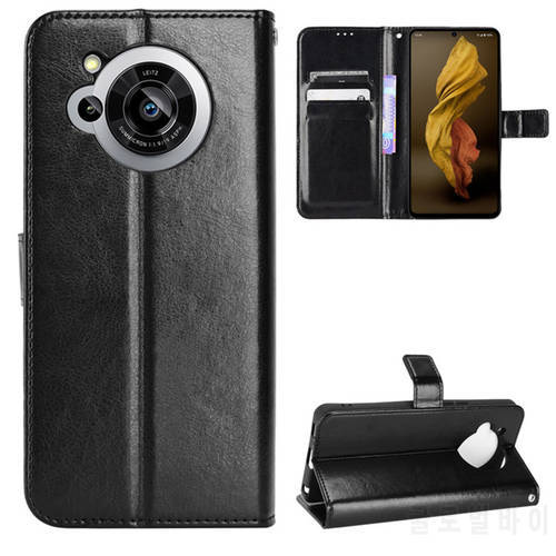For Sharp Aquos R7 Case Luxury Flip PU Leather Wallet Lanyard Stand Case For Sharp AquosR7 R 7 Phone Bags
