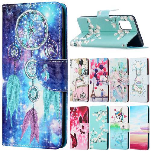 Flip Case for Funda Samsung Galaxy A03S A52S 5G A32 A22 A12 A72 A13 A33 A53 A02S Cases Unicorn Flower Leather Wallet Phone Cover