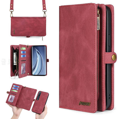 Wallet Shoulder Bag Phone Case For XiaoMi 10 10Pro 11 12 12Pro RedMi 8 9 Note8 Note9 Note10 Note11 Poco X3 X4 Pro NFC