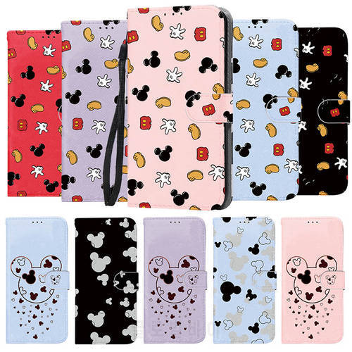 Flip Leather Case For iPhone 11 12 13 Pro Mini X XS XR Max 6 7 8 Plus SE 2 Phone Coque Wallet Book Cover Cute Cartoom Funda Bag