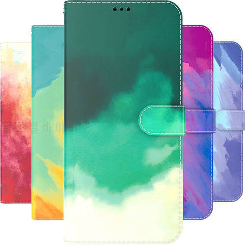 Abstract Flip Case For Samsung Galaxy S22 S21 S20 FE Plus Ultra A21S A12 A13 A22 A32 A33 A52 A52S A53 5G Wallet Card Coque P26F