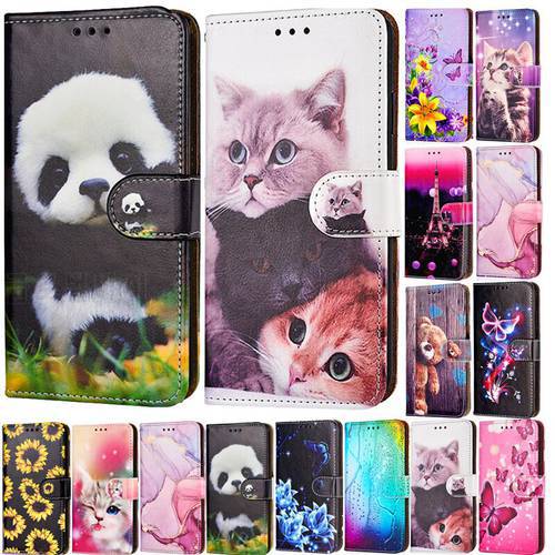 Flip Leather Cute Panda Phone Case For Umidigi A7S Bison A11s Power 5S 5 Bison Pro 2021 Z2 S5 A7 A9 A11 A13 Pro A13S Stand Coque