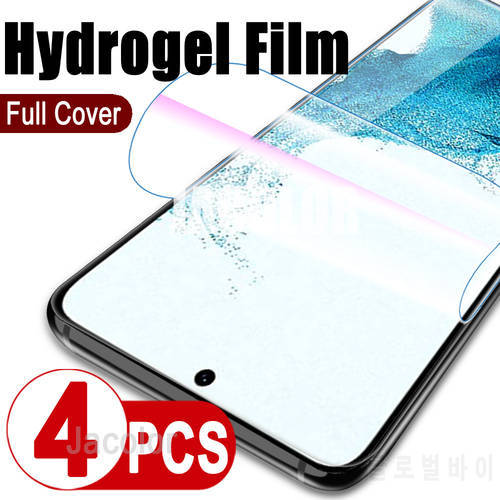 4PCS Hydrogel Film For Samsung Galaxy S21 fe S22 Ultra Plus S22Ultra 5G Gel Screen Protector A52 A52S A72 5G 4G Not Glass A 52