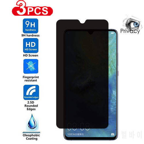 1-3 PCS Anti-spy Protective Tempered Glass for Huawei P20 P30 P40 Lite E 5G Pro P50 P10 Plus Privacy Screen Protector Glass