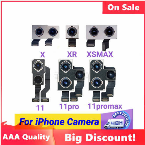100% Original For iPhoneX X XR XS XSMax 11 11PRO 11PROMAX Rear Camera Back Camera Flex Cable Repair Phone Part Back Camera