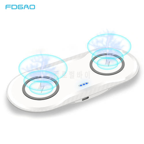 FDGAO 40W 2in1 Wireless Charger for IPhone 14 13 12 11 Pro XS XR X 8 Airpods Pro Dual Fast Charging Pad for Samsung S21 S22