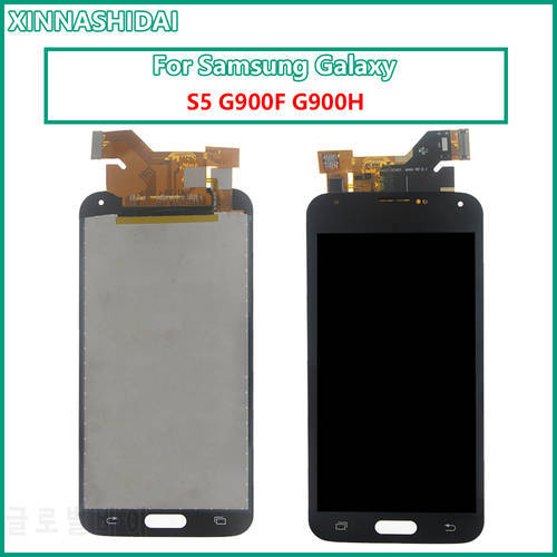 100% Tested LCD For Samsung Galaxy S5 i9600 G900 G900F G900A G900T G900M LCD Display Touch Screen Digitizer Assembly Replacement