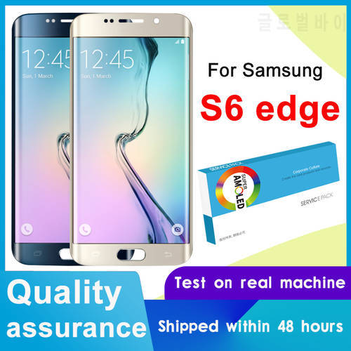 Original 5.1&39&39 Super AMOLED Display For Samsung Galaxy S6 edge LCD + Frame G925 G925I G925F Touch Screen Digitizer Assembly