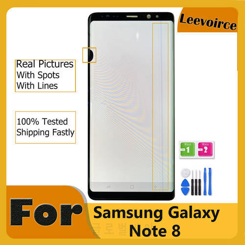 Original Quality Point Line LCD For SAMSUNG Galaxy Note 8 N950 N950F N950U 6.3&39&39 NOTE 8 LCD Display Touch Screen Assembly