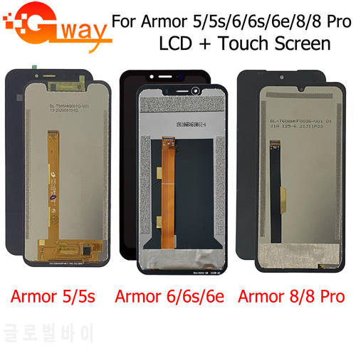 For Ulefone Armor 5/5S LCD Touch Screen Digitizer Display For Ulefone Armor 6/6E/6S LCD Touch Screen Armor 8 Pro lcd Display