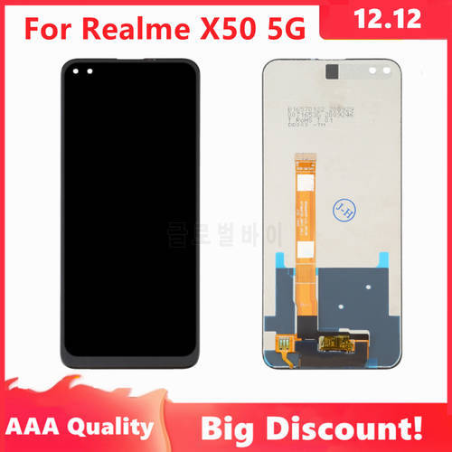 Original For Realme X50 5G RMX2144 LCD Display Screen Digitizer For Realme X50M 5G lcd With Frame Assembly Replacement