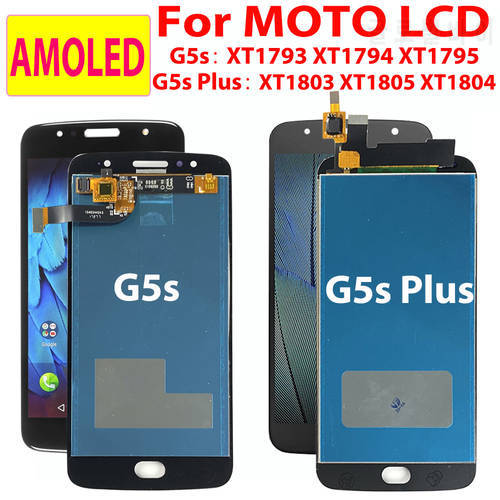 Amoled For Motorola Moto G5S LCD XT1793 XT1794 XT1792 Touch Screen Digitizer Assemble For Moto G5S Plus Display XT1803 G5s LCD