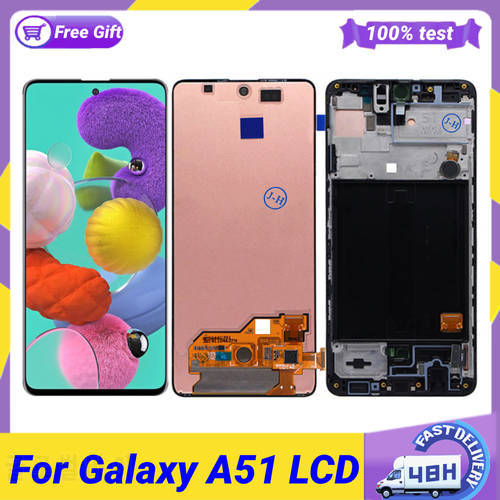 Amoled A51 For Samsung Galaxy A51 A515 Lcd Display Touch Screen Digitizer Assembly Parts For Samsung A515 A515FN/DS A515F
