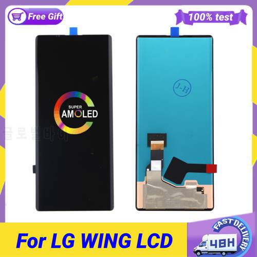 Original Super AMOLED For LG Wing 5G LCD Display Touch Screen Digitizer Assembly Replacement for LG WING LCD Sreen 6.80