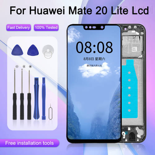 6.3inch For Huawei Mate 20 Lite LCD SNE-AL00 SNE-LX1 SNE-LX2 Display Touch Sensor Screen Digitizer Assembly With Frame
