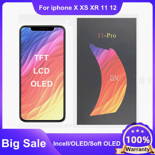 TFT OLED Pantalla Display For iphoneX XS XR 11 12 13 Screen LCD Display Touch Screen Digitizer Assembly For iPhone X 11 11 Pro