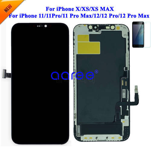 GW OLED LCD Display For iPhone X LCD Display For iPhone XS MAX 11/11 Pro/12 /12 Pro Display LCD Screen Touch Digitizer Assembl
