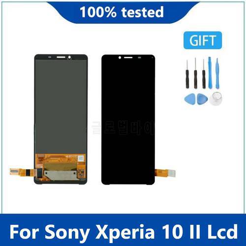 Original Oled Display For Sony Xperia 10 II LCD Screen XQ-AU51 XQ-AU52 Digitizer Assembly Replacement For Sony X10 II LCD