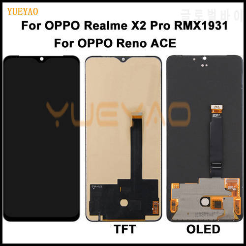 OLED / TFT LCD Display For OPPO Reno Ace Lcd Realme X2 Pro LCDs Display Touch Screen Panal Glass Assembly Repair Part