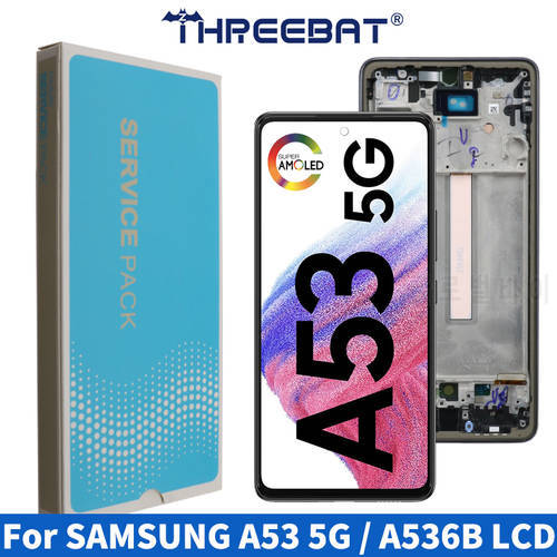 6.5&39&39 Original Super AMOLED For Samsung Galaxy A53 5G LCD A536U A536B A5360 Display Touch Screen Digitizer For Samsung A536 LCD
