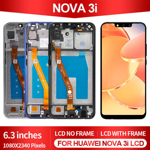 New For Huawei Nova 3i LCD With Touch Screen Digitizer P Smart Plus Display Assembly Replacement With Frame
