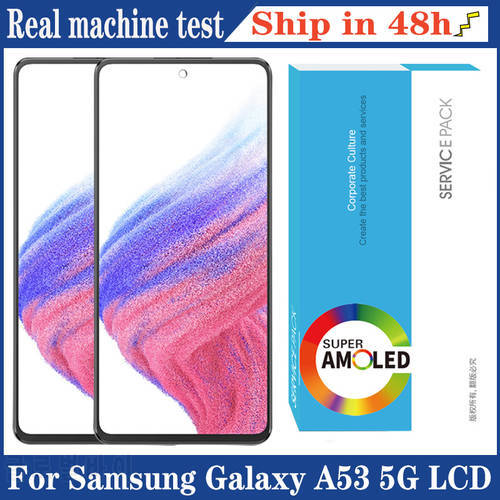 100%Original AMOLED Display for Samsung Galaxy A53 5G LCD A536U A536B A5360 Display Touch Screen Digitizer Assembly Repair Parts