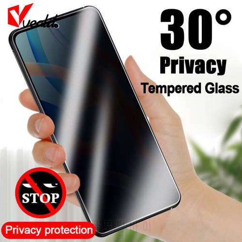 Privacy Tempered Glass for Xiaomi Poco M4 M3 Black Shark4 Anti-spy Glass Redmi K50 Gaming 10 10X 9 9T 9i 9A 9C Screen Protector