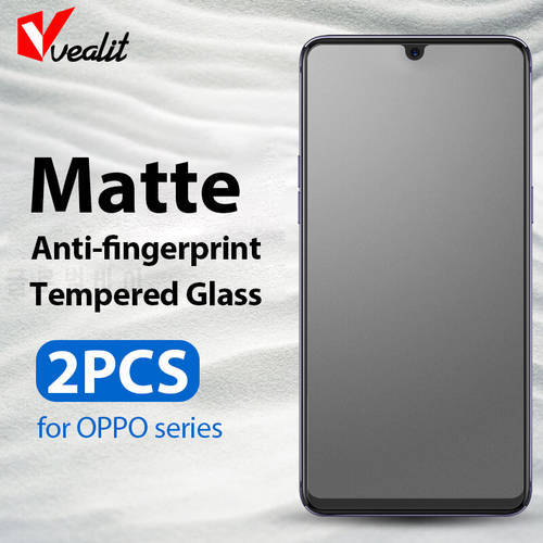 Matte Frosted Tempered Glass for Oppo Reno 6 6z 5f 4 lite A15s A16 A33 A55 A53 A95 A93 A74 A54 A73 A94 A5 A9 Screen Protector