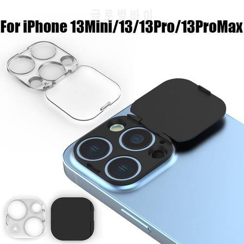 1PC Back Camera Lens Flip Cover Protector Plastic Phone Lens WebCam Privacy Protective Sticker For iPhone 13 Pro Max 13Mini