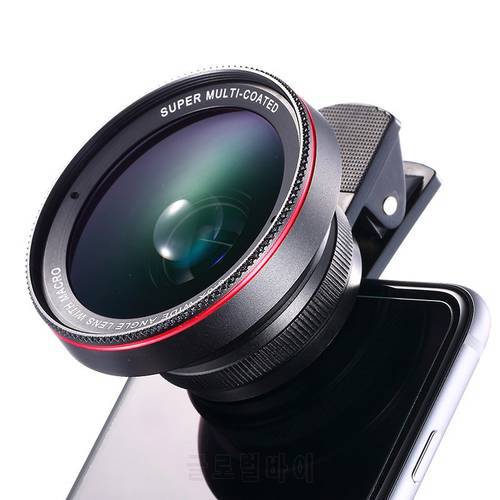 TOKOHANSUN 0.45X Wide Angle Len & 12.5X Macro HD Camera Lens 2 Functions Mobile Phone Lens Universal for iPhone Android Phone