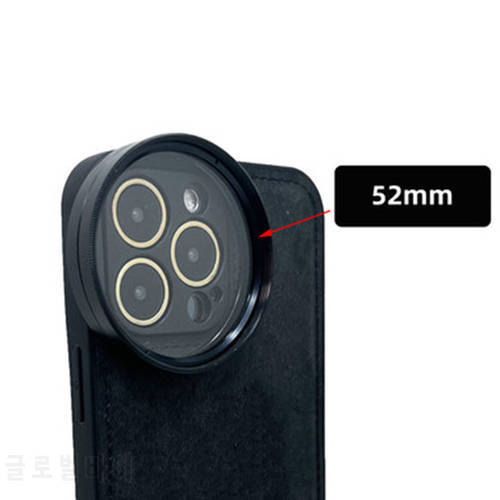 Universal 52MM Thread Interface Filter Ring Adapter Phone Case for ZOMEI CPL VU Star Filter For Iphone 11 12 13 pro max Huawei