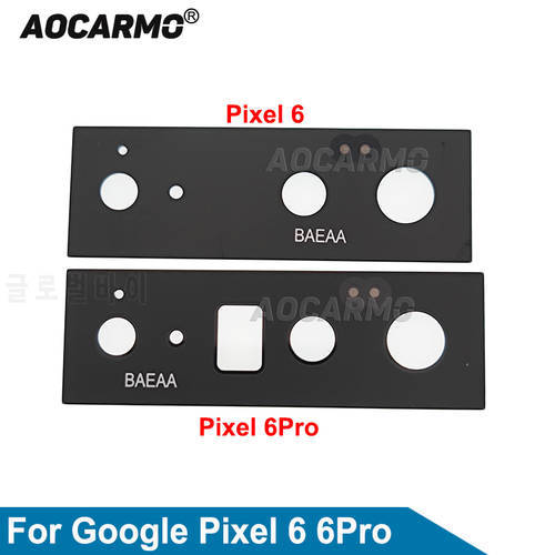 Aocarmo For Google Pixel 6 Pro Rear Back Camera Lens Glass With Adhesive Sticker Replacement Part