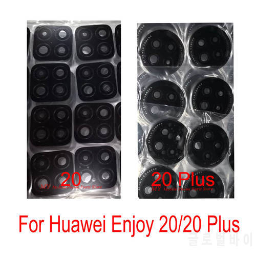 10 PCS Cellphone Rear Back Camera Glass Lens Cover For Huawei Enjoy 20 Plus Back Main Big Camera Lens Glass With Sticker