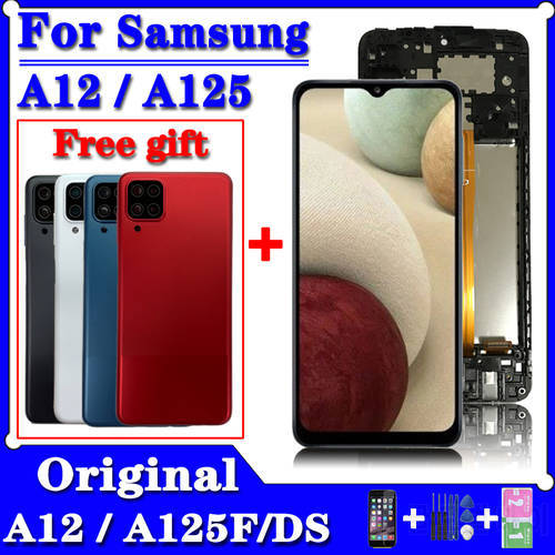 6.4&39&39 Original LCD For Samsung Galaxy A12 SM-A125F/DS A125 LCD Display Touch Screen Digitizer With Frame For Samsung A125 lcd
