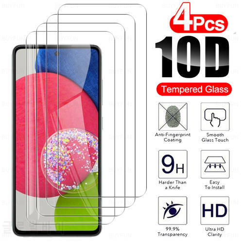 4PCS 10D Tempered Glass For Samsung Galaxy A52S 5G Screen Protector For Samsung A52 5G Samsun A 52S 52A Protective Film Cover