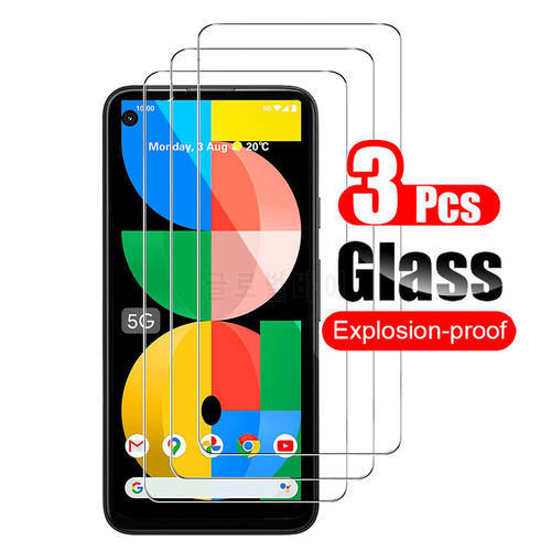3Pcs 9H Tempered Glass For Google Pixel 6 6a 5 5a 4a 5G 4 3 3A XL Screen Protector Protective Film Anti-Scratch Shield Clear