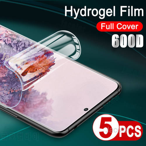 5PCS Hydrogel Safety Film For Samsung Galaxy S20 FE S21 Ultra Plus 5G Screen Protector S 21 20 Water Gel Film Not Tempered Glass