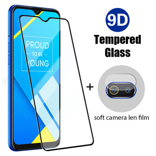 2IN1 9H Screen Protector+Lens Film For Realme X50M 5G X7 X3 X2 Q2i Pro XT Lite Tempered Glass On Realme C17 C15 C12 C11 C3 C2 C1
